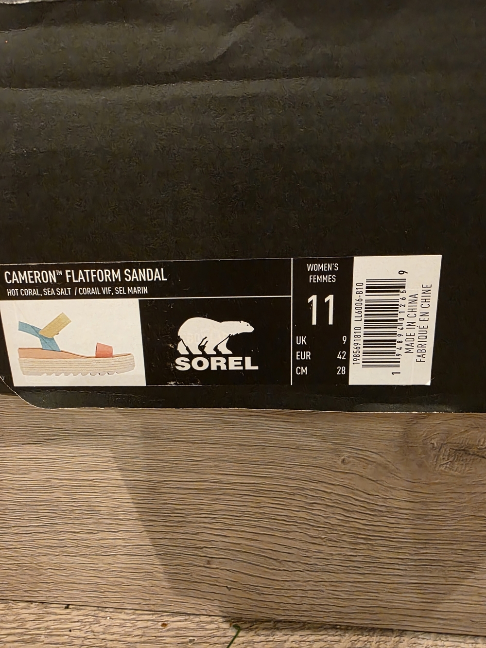 Sorel Cameron Flatform Sandal in colorblock suede - Picture 7 of 7